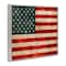 Stupell Industries US American Flag Rustic Pattern Framed Giclee Art